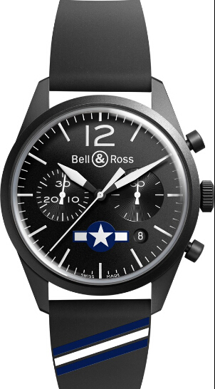 Bell & Ross Vintage BR 126 US Air Force Insignia Black PVD Steel replica watch